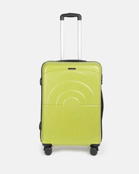 TEAKWOOD LEATHERS Unisex Lime Green Hard Shell Polypropylene Suitcase 360 Degree Spinner Wheels Trolley Bag