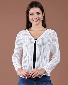 Women Stylised Self-design Fit Shrug