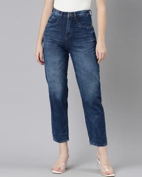  Women High Rise Relaxed Jeans