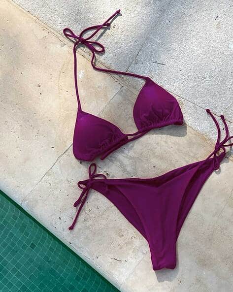 Curvex Bra & Panties Set with Tie-Up