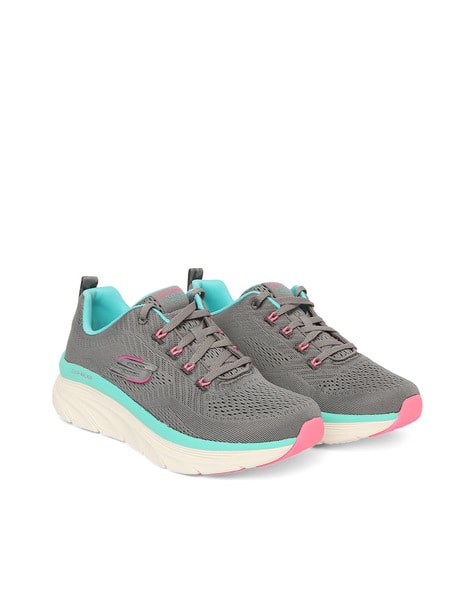 Skechers Women Knitted Lace-Up Shoes