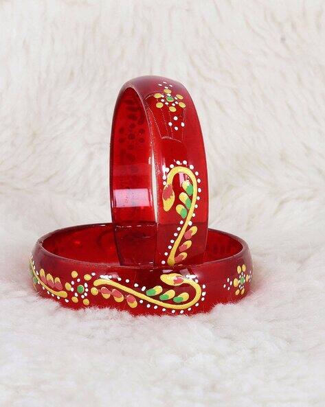 NMII Women Set of 2 Printed Slip-On Bangles