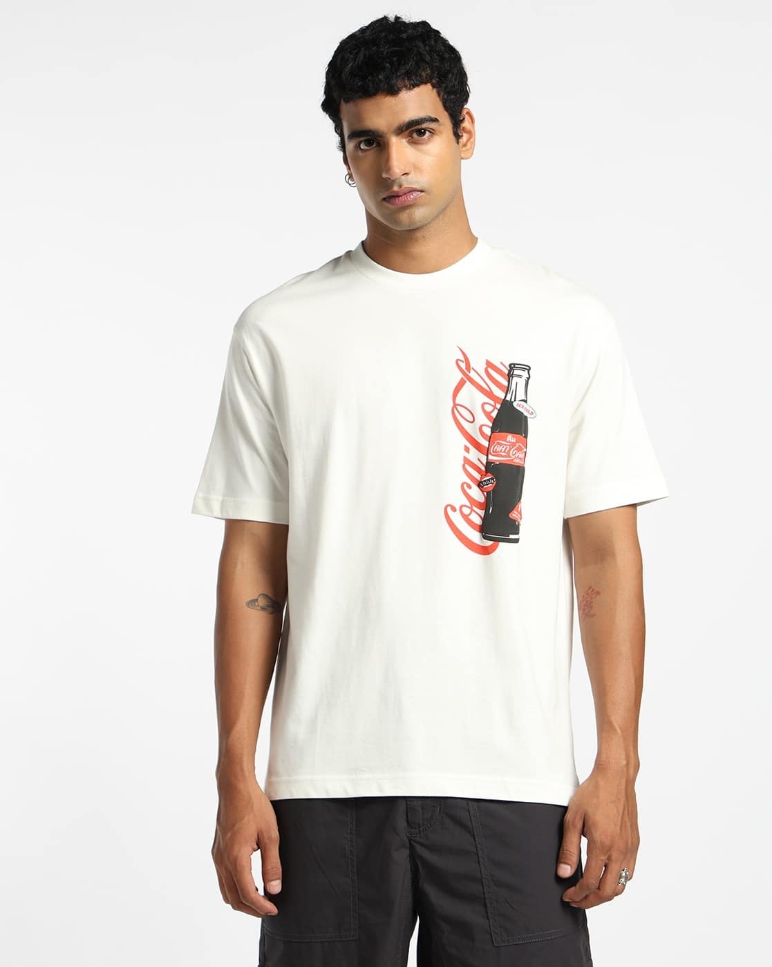 Buy Altheory by AZORTE Coca Cola Oversized Print T-shirt Online