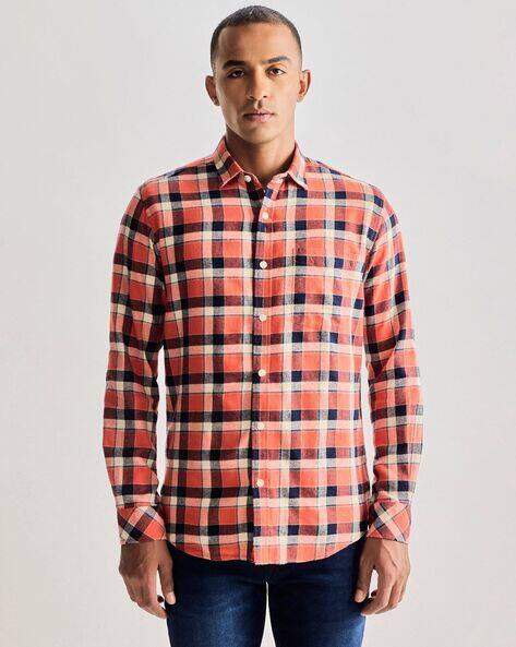 Buy Orange Shirts for Men by RED FLAME Online