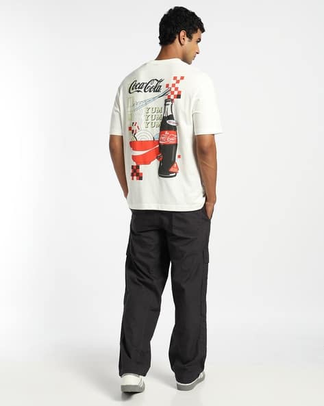 Buy Altheory by AZORTE Coca Cola Oversized Print T-shirt Online