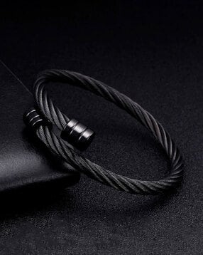 jewels galaxy Men Anti Tarnish Rope Design Cuff-picture-42