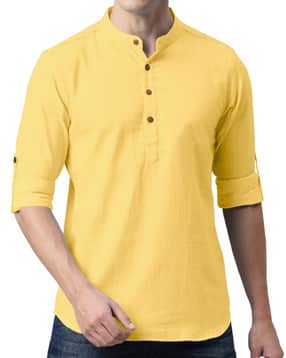 royalscout Men Regular Fit Short Kurta with Mandarin Collar -picture-23