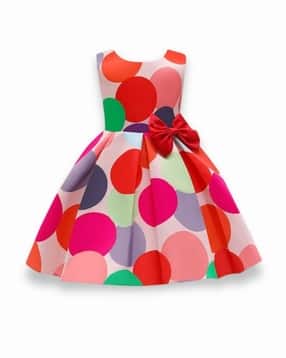 styleconnect Girls Geometric Print Fit & Flare Dress -picture-19