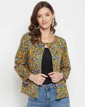 color cocktail Women Front-Open Fitted Jacket-picture-38