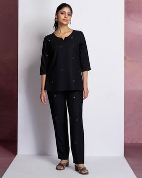 berrybird Women Floral Print Top & Pyjamas Set-picture-46