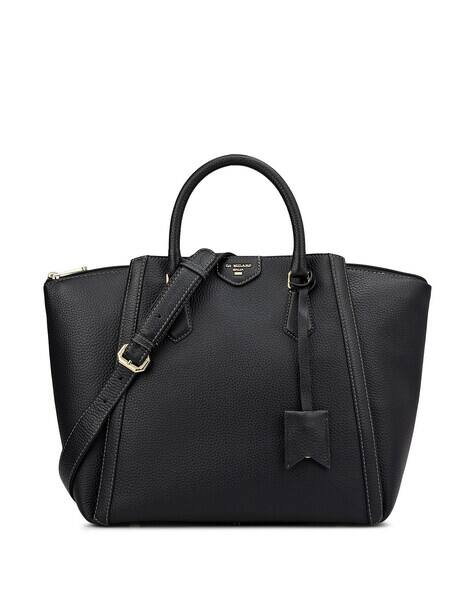 Da Milano Women Quilted Satchel Bag with Adjustable & Detachable Strap