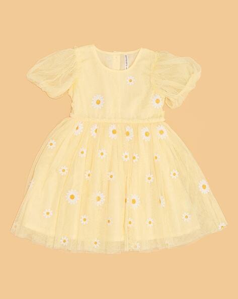 Floral Dresses Yellow Dress Juniors Girls Floral Print Fit Flare