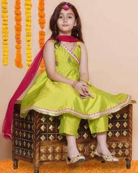 bitiya by bhama Girl Embroidered 3-Piece Set-picture-28
