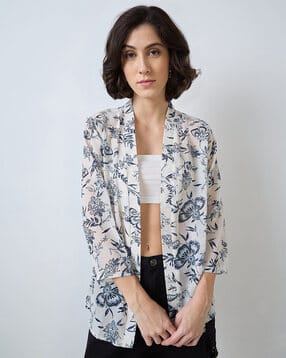 Women Floral Print Regular Fit Shrug