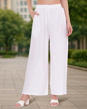 Women Flared Palazzo with Elasticated Waist