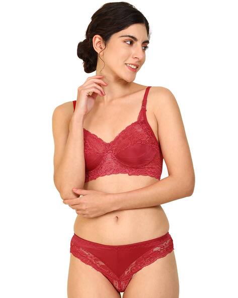Curvex Women Non-Padded Non-Wired Full Coverage Bra with Panties