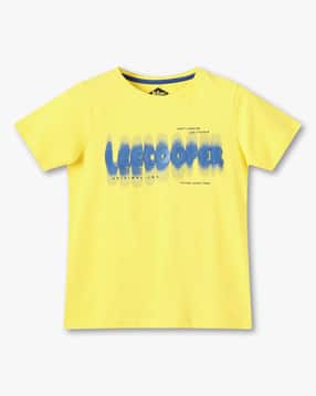 lee cooper Boys Brand Print Regular Fit Round-Neck T-Shirt-picture-53