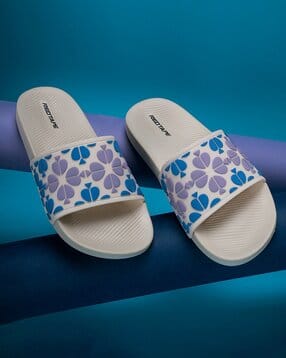 red tape Women Typographic Print Slip-On Slides-picture-22