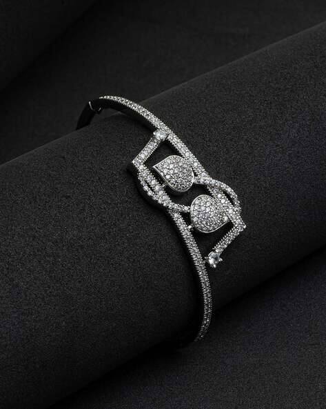 KAYRAH Women Diamond-Studded Cuff Bracelet