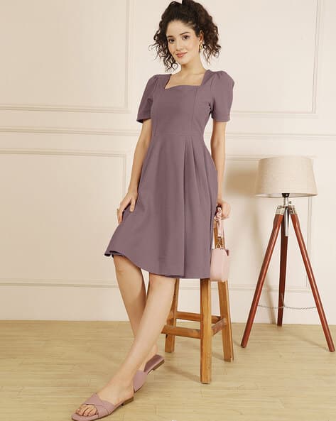 Buy Mauve Dresses for Women by LEIA Online | Ajio.com