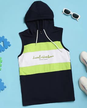 v-mart Boys Typographic Print Regular Fit Hooded T-Shirt-picture-14