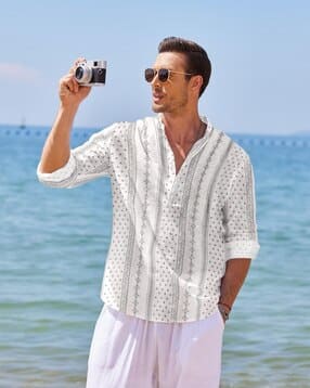 fifth u Men Printed Regular Fit Short Kurta Full Sleeves-picture-35