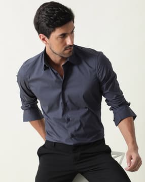rare rabbit Slim Fit Shirt with Spread-Collar-picture-13