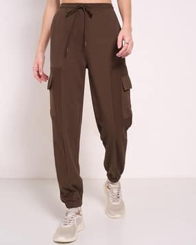 ajile by pantaloons Women Cuffed Joggers with Elasticated Drawstring Waist-picture-15