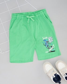 pantaloons junior Boys Graphic Print Regular Fit Flat-Front Cotton City Shorts -picture-16