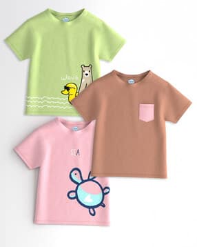 nauti nati Pack of 3 Printed Round-Neck T-Shirt -picture-20