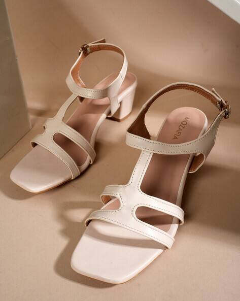 MOZAFIA Women Slingback Chunky Heeled Sandals