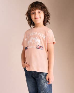 u.s. polo assn. Boys Typographic Print Regular Fit Crew-Neck T-Shirt-picture-34