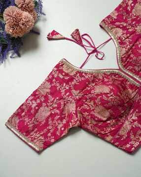 nyrika Women Floral Print Back-Open Padded Blouse-picture-9