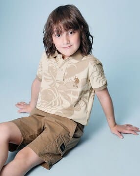 u.s. polo assn. Boys Leaf Print Regular Fit Polo T-Shirt-picture-34