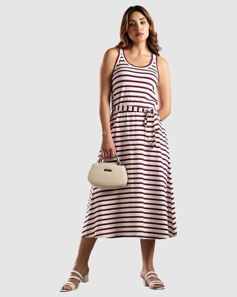 TOMMY HILFIGER Cotton U-Neck A-Line Dress