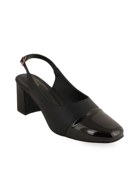 MOZAFIA Women Slingback Round-Toe Pumps