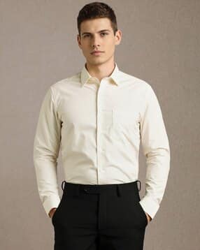 louis philippe Men Spread-Collar Regular Fit Shirt-picture-11