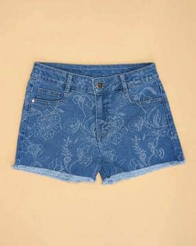 pantaloons junior Girls Floral Print Regular Fit City Shorts-picture-13