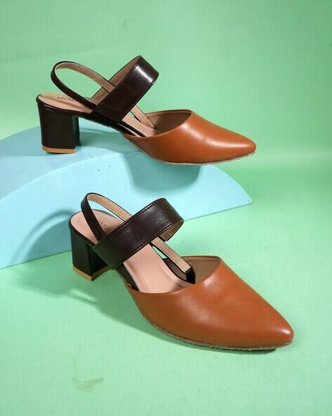 MOZAFIA Women Colour Slingback Pumps
