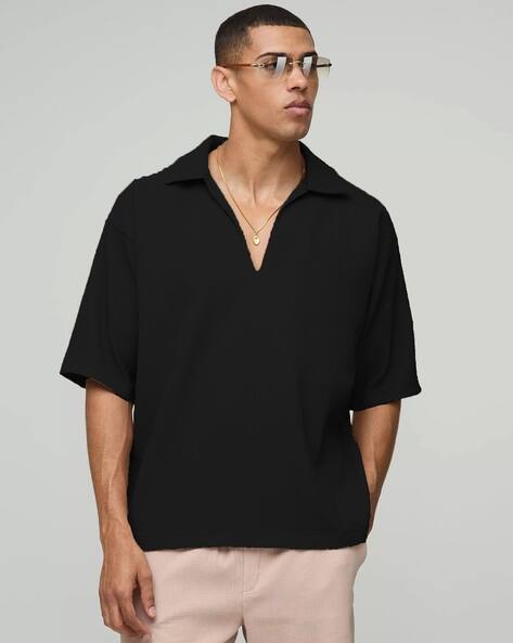 NEONOMAD Men Regular Fit Polo Neck T-Shirt