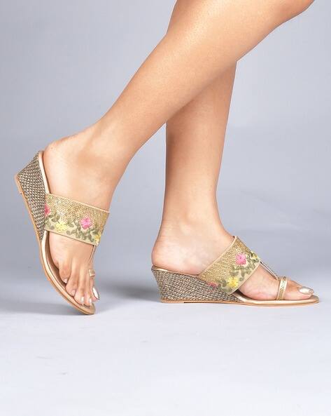 JM LOOKS Women Embellished Regular Fit Wedges