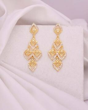 brado jewellery Women Gold-Plated Stone-Studded Danglers Earrings-picture-13