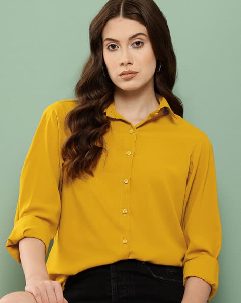 Buy Mustard-yellow Shirts for Women by Buda Jeans Co Online
