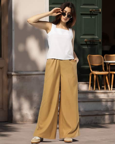 Buda Jeans Co Women Wide-Leg Flat-Front Trousers