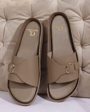 carlton london Women Open-Toe Slides Flat Sandals-picture-36