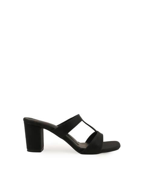 MOZAFIA Women Stylised-Toe Cone Heeled Sandals