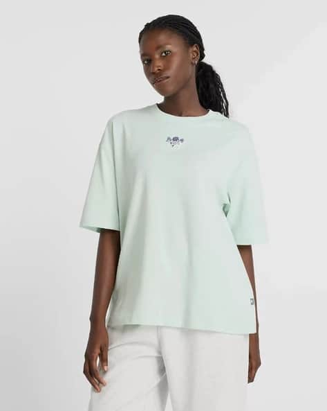 NEW BALANCE Floral Print Oversized Athletics Crew-Neck T-Shirt