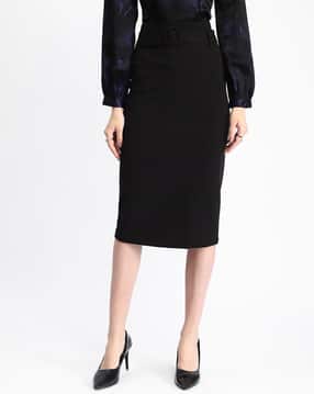 madame Women Straight Skirt with Elasticated Waist-picture-28