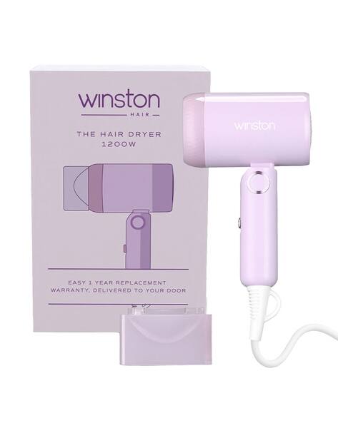 WINSTON Ionic Foldable Hair Dryer with Low Noise & Overheat Protection - 1200W
