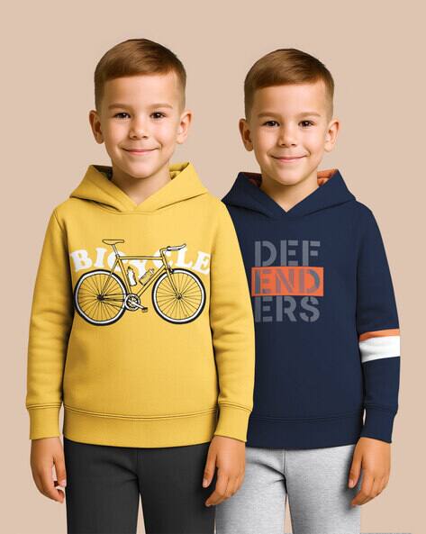 Hellcat Boys Pack of 2 Typographic Print Regular Fit Hoodies
